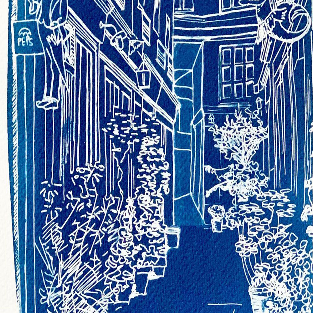 Brigitte Morel Cyanotype du Passage de l’Ancre